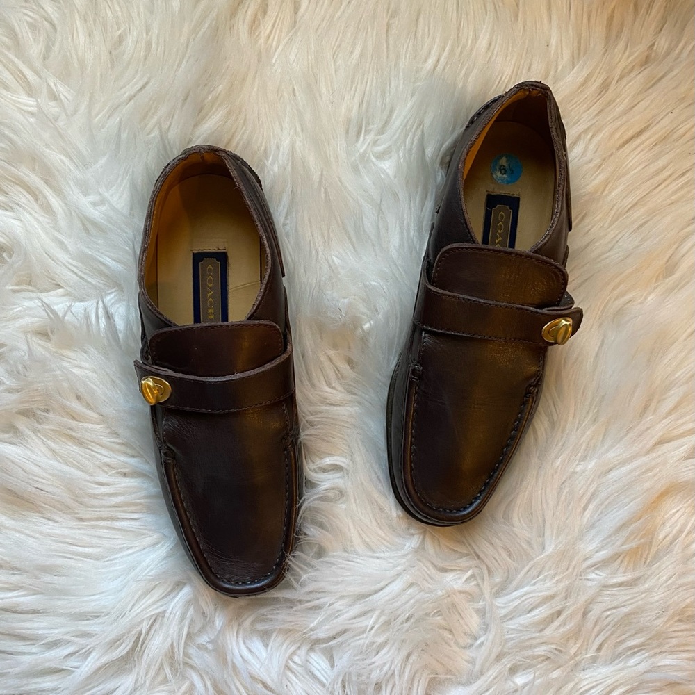 COACH ALL LEATHER SHOES